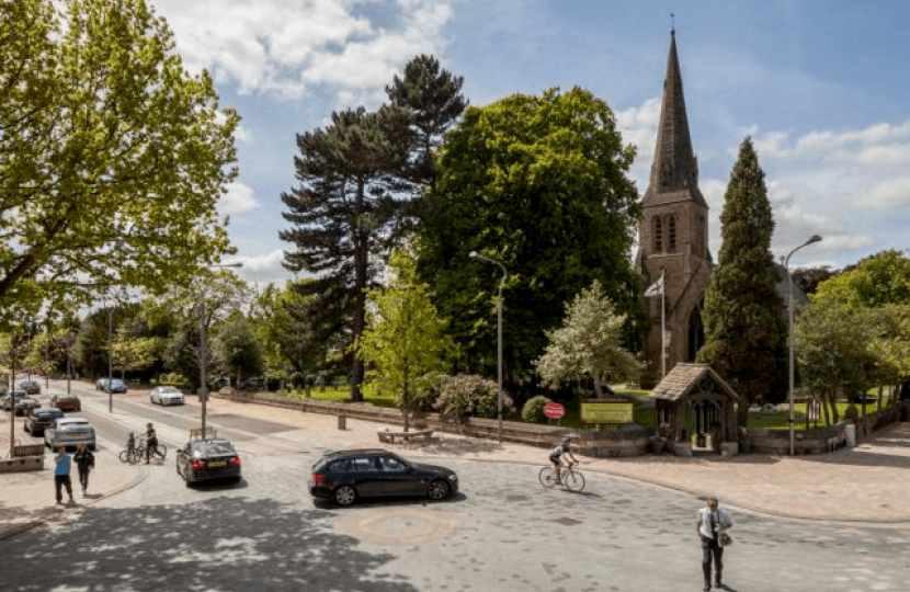 Poynton - Fountain Place and St Georges Church