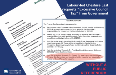 Labour-led Cheshire East requests "Excessive Council Tax" from Government